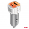 USB-A+ USB-C 38W autoadaptér AMIO-03883