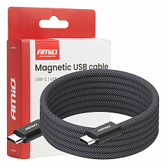 Magnetický USB kábel USB-C – USB-C 60W 100cm