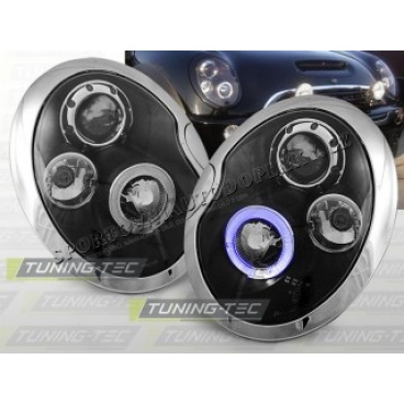 MINI 2001-06 PŘEDNÍ ČÍRÁ SVĚTLA ANGEL EYES BLACK MINI 2001-06 PŘEDNÍ ČÍRÁ SVĚTLA ANGEL EYES BLACK
