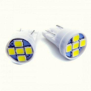 Žiarovka T105 x SMD 2835 6000K 12V 5W farba biela 2 ks