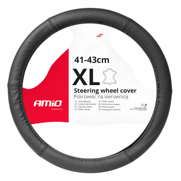 Perforovaný kožený poťah na volant automobilu XL 41-43cm SWC-50-XL