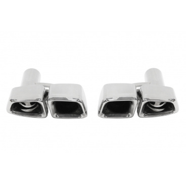 Koncovka tlmiča 255x100mm vstup 63mm Mercedes E63 W212 Leštená Sada