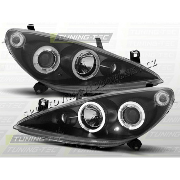 PEUGEOT 307 2001-05 PŘEDNÍ ČÍRÁ SVĚTLA ANGEL EYES BLACK PEUGEOT 307 2001-05 PŘEDNÍ ČÍRÁ SVĚTLA ANGEL EYES BLACK