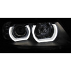 BMW E90, E91 03.2005-08.2008 predné číre svetlá 3D U-Type black (LPBMI4)