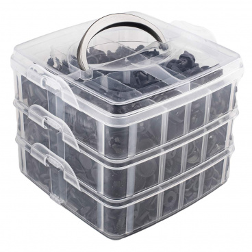 Univerzálna sada rôznych typov plastového uchytenia do auta 16 druhov / 620 ks Univerzálna sada rôznych typov plastového uchytenia do auta 16 druhov / 620 ks