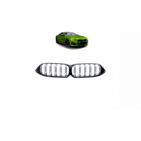 Gril BMW 8 G15 F92 G14 G16 dvojité rebro Lesklá čierna