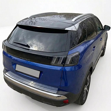 Nerezový leštený kryt hornej hrany zadného nárazníka Peugeot 3008-2016-23