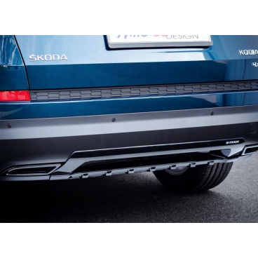 Dummy - koncovky výfuka, ABS - čierny lesklý "klavírlak" - Škoda Kodiaq