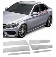 Nerez kryty okenných stĺpikov Mercedes C sedan W205 2014-21