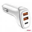 Autonabíjačka 2x USB-A + USB-C 38W AMIO-03886
