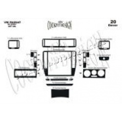VW Passat 97-04 dekor prístrojovej dosky Mahagon
