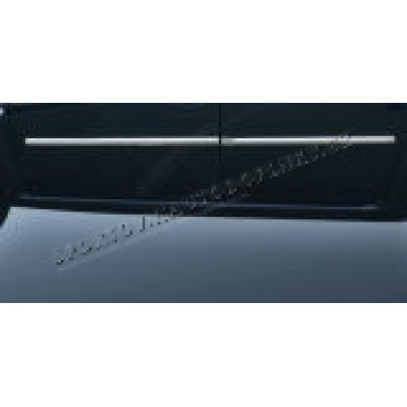 Dacia Logan - nerez chróm bočné ochranné dverové lišty Omsa Line