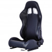Športová polohovateľná sedačka Race Sport imitácia kože čierna (bez loga)