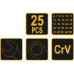 Súprava kľúčov očkoplochých 25 ks 6 - 32 mm CrV