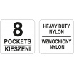 Vreckár za opasok na náradie 8 vreciek