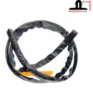 Gumené tesnenie dverí 15x20 mm / 150 cm Gumené tesnenie dverí 15x20 mm / 150 cm