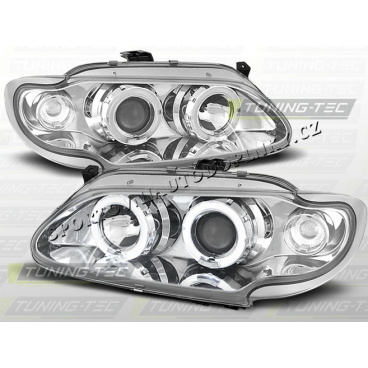 RENAULT MEGANE/SCENIC 1996-99 PŘEDNÍ ČÍRÁ SVĚTLA ANGEL EYES CHROME