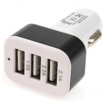 Zástrčka do zapaľovača 3x USB výstup 2,1A 2,0A 1,0A 12/24V Zástrčka do zapaľovača 3x USB výstup 2,1A 2,0A 1,0A 12/24V