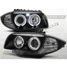 BMW E87/E81 2004-07 Predné číre svetlá Angel Eyes black