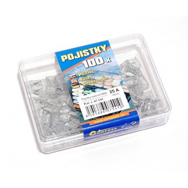 Poistky nožové MINI 100 ks 25 Amp Poistky nožové MINI 100 ks 25 Amp