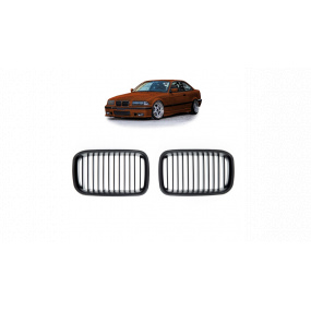 Gril BMW 3 E36 Compact jednotlivé rebro Matná čierna