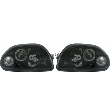 RENAULT CLIO II Predné svetlomety číre čierne 4/98-5/01 (81064) RENAULT CLIO II Predné svetlomety číre čierne 4/98-5/01 (81064)