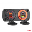 Vodotesná nabíjačka s 2x USB zásuvkami 12V 24V MOD-03 AMIO-02853