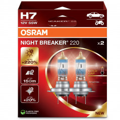 Halogénová žiarovka H7 Osram NIGHT BREAKER LASER 12V 3900K +220% 2 ks