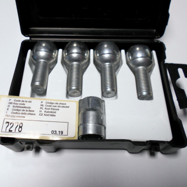 SICUBLOC poistné skrutky pre vozidlá ŠKODA a koncernové vozidlá VW GROUP M14x1,5 / 27 mm s uchytením do gule SICUBLOC poistné skrutky pre vozidlá ŠKODA a koncernové vozidlá VW GROUP M14x1,5 / 27 mm s uchytením do gule