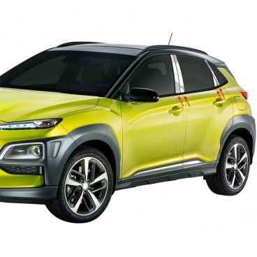 Nerez kryty okenných stĺpikov Hyundai Kona 8 ks Nerez kryty okenných stĺpikov Hyundai Kona 8 ks
