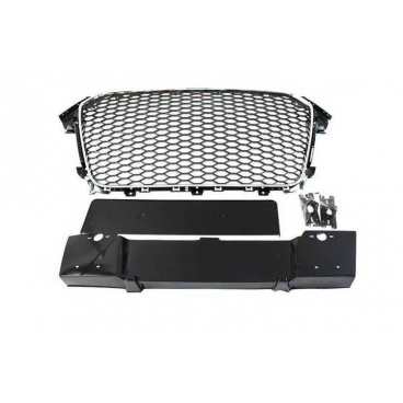 Gril Audi A4 B8 RS-Style Chróm-Čierny PDC Gril Audi A4 B8 RS-Style Chróm-Čierny PDC