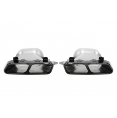 Koncovka tlmiča 210x80mm vstup 140x85mm Mercedes A45 S600 Black Sada