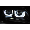 BMW X1 E84 08.2012-01.2014 predné číre svetlá Tube Light black (LPBME6)