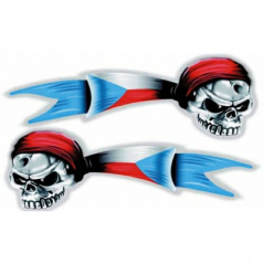 Samolepiace dekory "AVIS" lebky so šatkou 2 ks