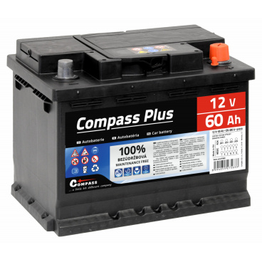 Autobaterie COMPASS PLUS 12V 60Ah 480A Autobaterie COMPASS PLUS 12V 60Ah 480A
