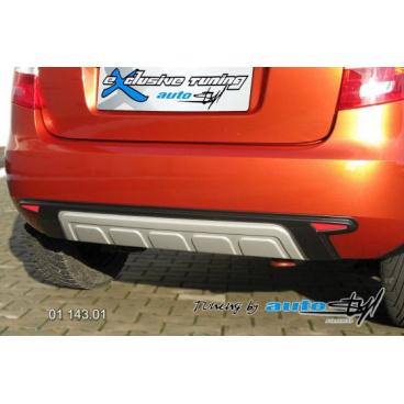 Zadný difúzor All-road - čierný dezén + strieborná lyžina Škoda Fabia II