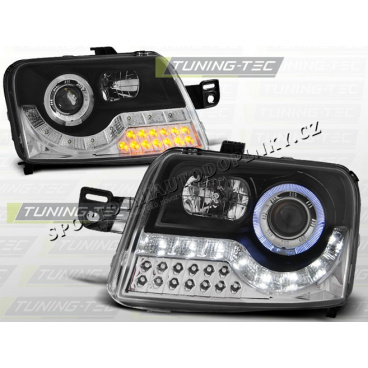 Fiat Panda 03-predné číra svetla Daylight LED black (LPFI16)
