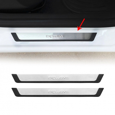 Univerzálne nerez kryty dverných prahov Omtec 2 ks 45x4 cm Univerzálne nerez kryty dverných prahov Omtec 2 ks 45x4 cm