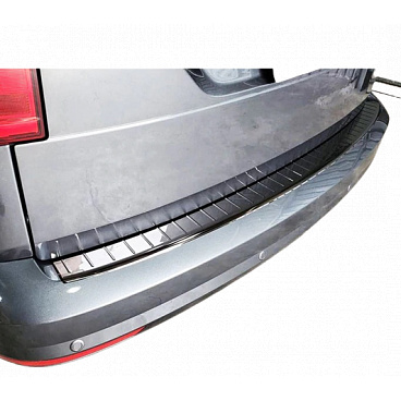 Nerez kryt zadného nárazníka chróm/čierny Omtec VW Caddy 2015-20