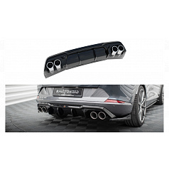 Nadstavec Cupra Formentor Zadný nárazník v.3 + Atrapa výfuku Gloss Black Čierna