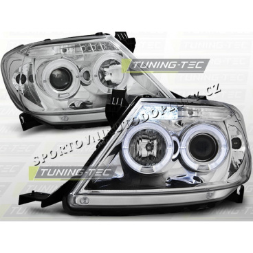 TOYOTA HILUX 2005-11 PŘEDNÍ ČÍRÁ SVĚTLA ANGEL EYES CHROME TOYOTA HILUX 2005-11 PŘEDNÍ ČÍRÁ SVĚTLA ANGEL EYES CHROME