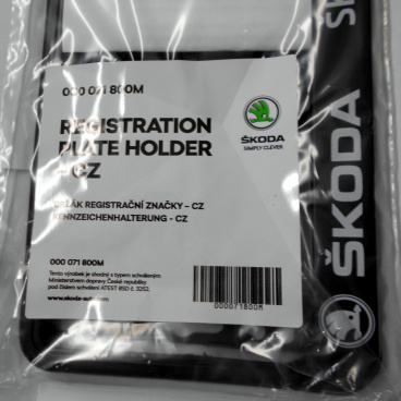 Originálna podložka pod SPZ Škoda Originálna podložka pod SPZ Škoda