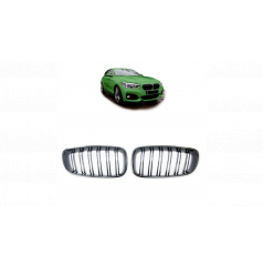 Gril BMW 1 F20 F21 Facelift dvojité rebrá Gloss Black