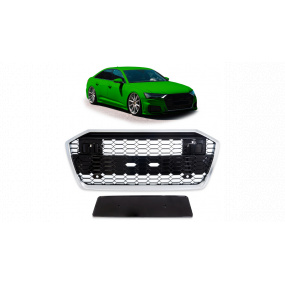 Gril Audi A6 C8 Strieborný & Lesklý Čierny Gril Audi A6 C8 Strieborný & Lesklý Čierny