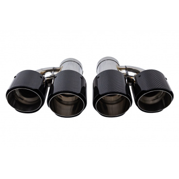 Koncovka Tlmiča 101mmx2 vstup 76mm Carbon Gloss Sada