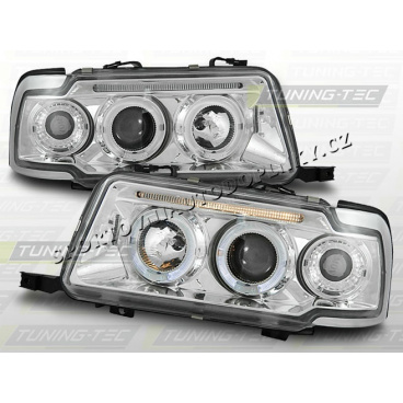 Audi 80 B4 1991-96 predné číre svetlá Angel Eyes chrome (LPAU29) Audi 80 B4 1991-96 predné číre svetlá Angel Eyes chrome (LPAU29)