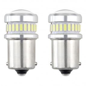 LED žiarovka canbus biela 24SMD + 3030 6SMD 1156 (R5W, R10W) P21 BIELE 12V/24V