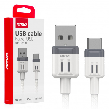 Kábel na nabíjanie USB-A - USB-C 3A 200cm FullLINK AMIO-03906