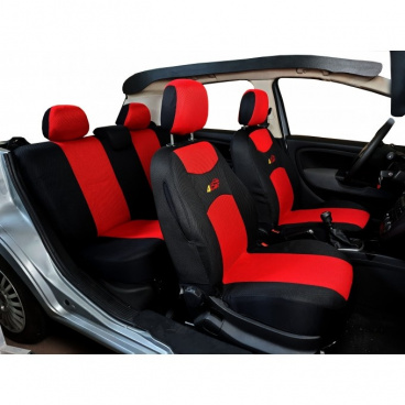 Autopoťahy 4Car-Škoda Roomster-delená zadná sedačka-červené Autopoťahy 4Car-Škoda Roomster-delená zadná sedačka-červené