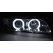 BMW E46 04.2003-06 Coupe, Cabrio predné číre svetlá Angel Eyes CCFL chrome (LPBMH2)